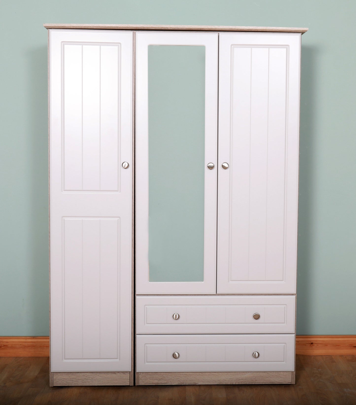 Millwood Solid Three Door 2 Drawers Wardrobe - Choose Your Colours