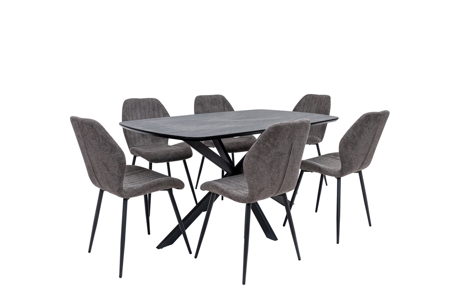 Nero 1.5m Charcoal Stone Dining Table