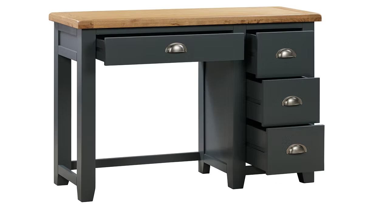 Capri Light Grey & Oak Vanity Table Set