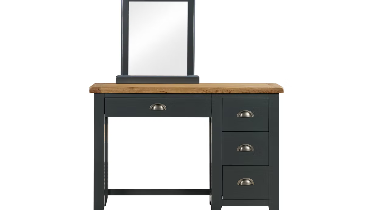Capri Light Grey & Oak Vanity Table Set