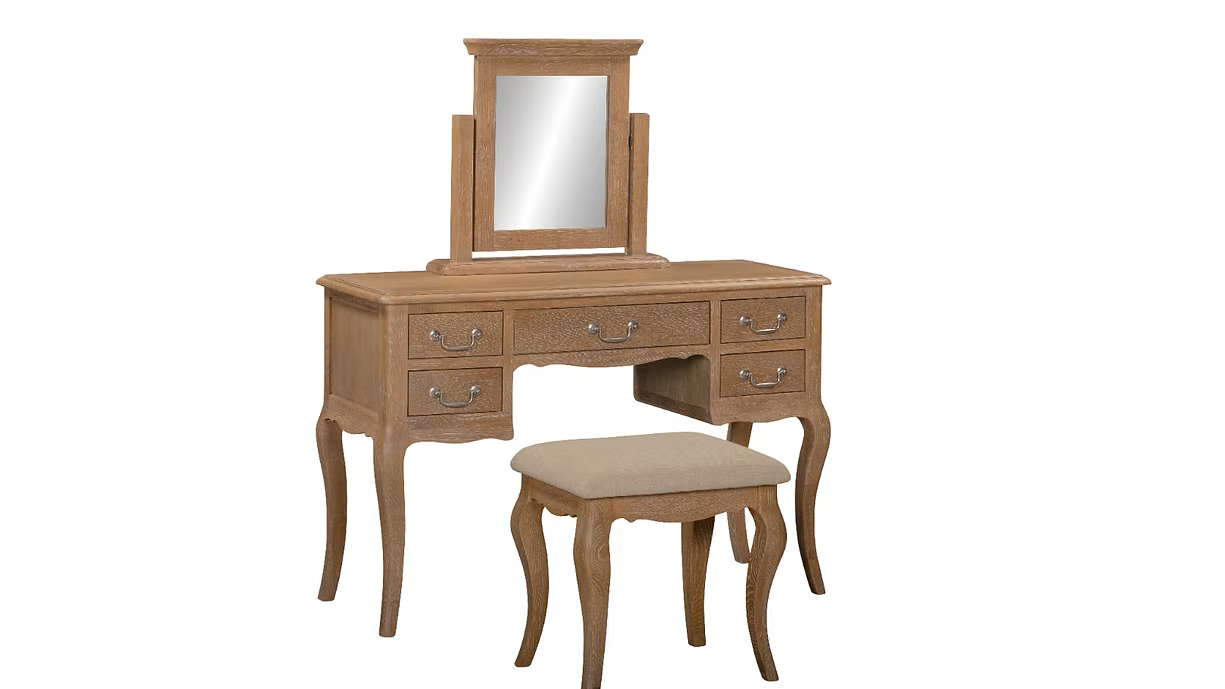 Phillipe Oak Vanity Table Set