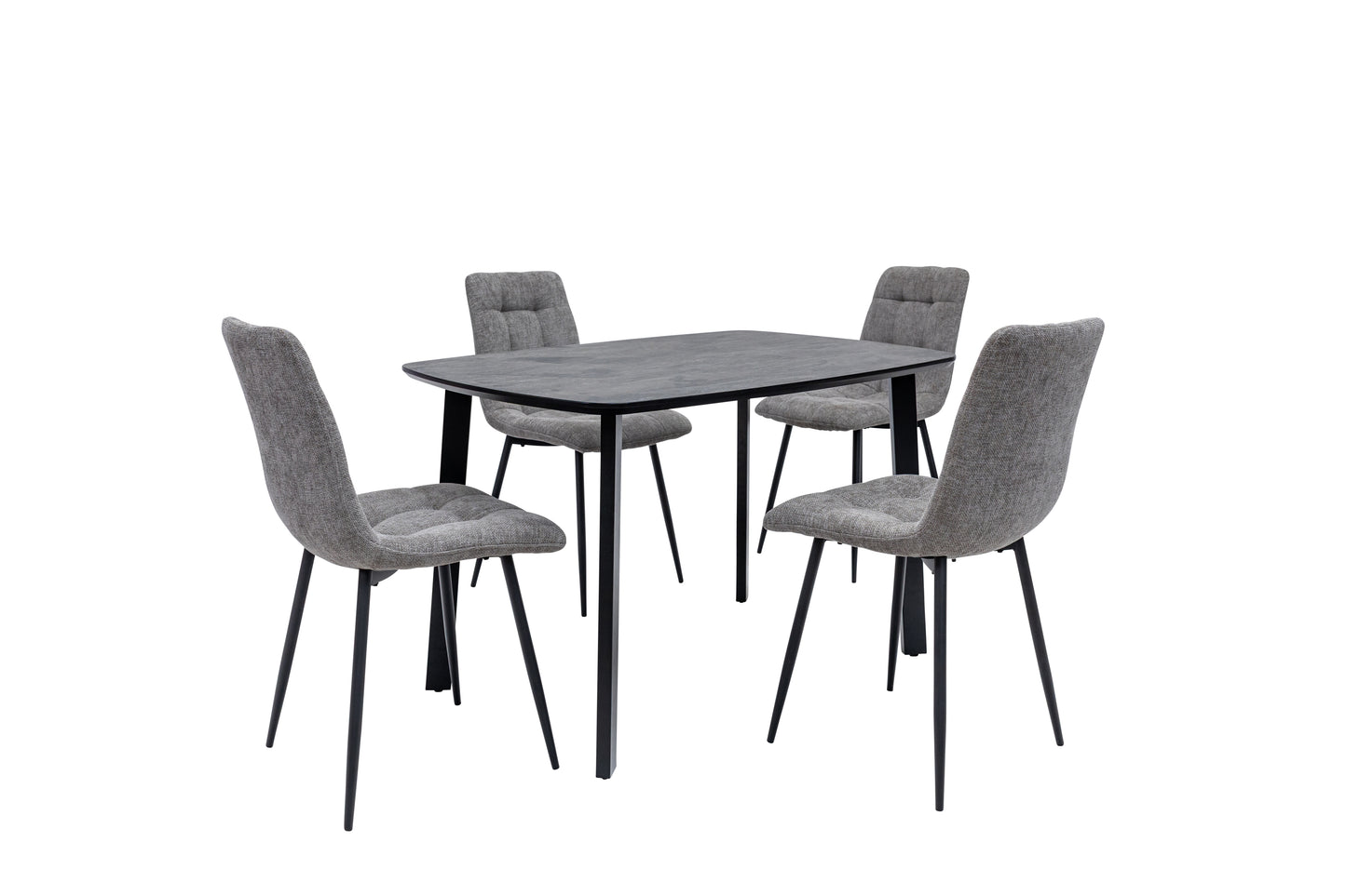Nero 1.2m Charcoal Stone Dining Table