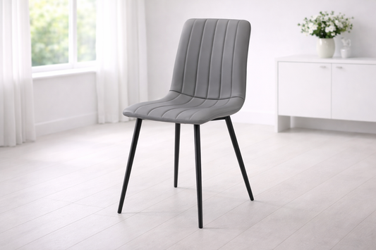 Harper Grey Faux Leather Dining Chair