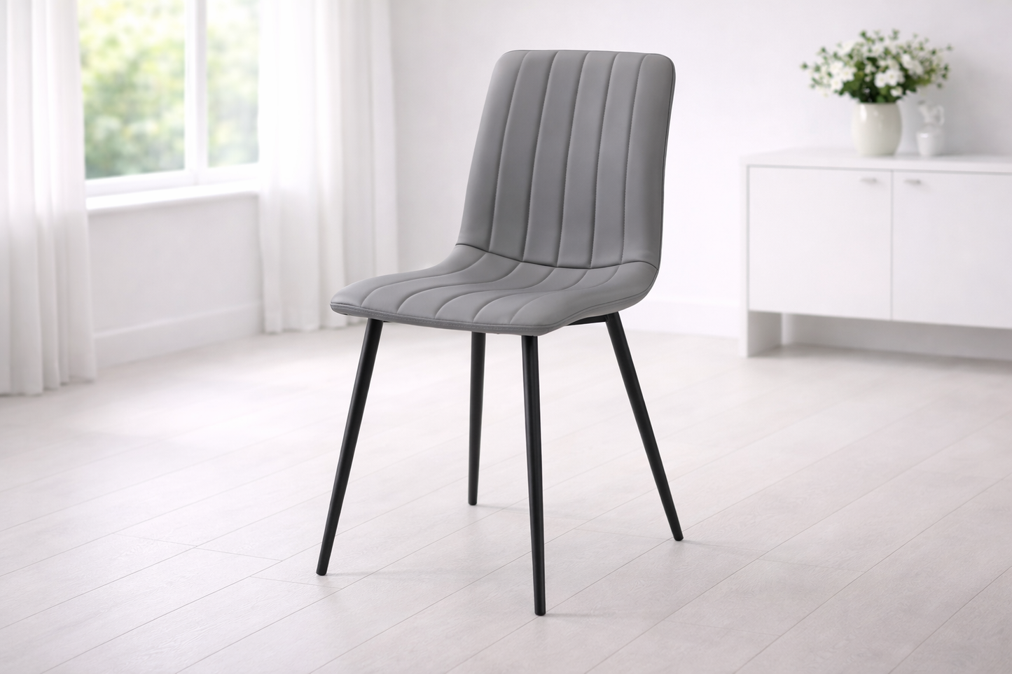 Florence Italy Grey Stone 1.8m Dining Table Set + Harper Dining Chairs