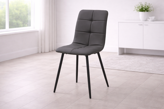 Axel Charcoal Faux Leather Dining Chair