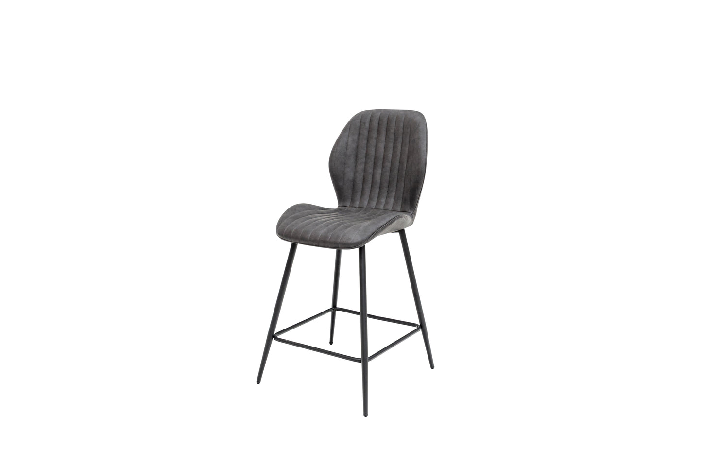 Lisburn Charcoal Faux Leather Bar Stool