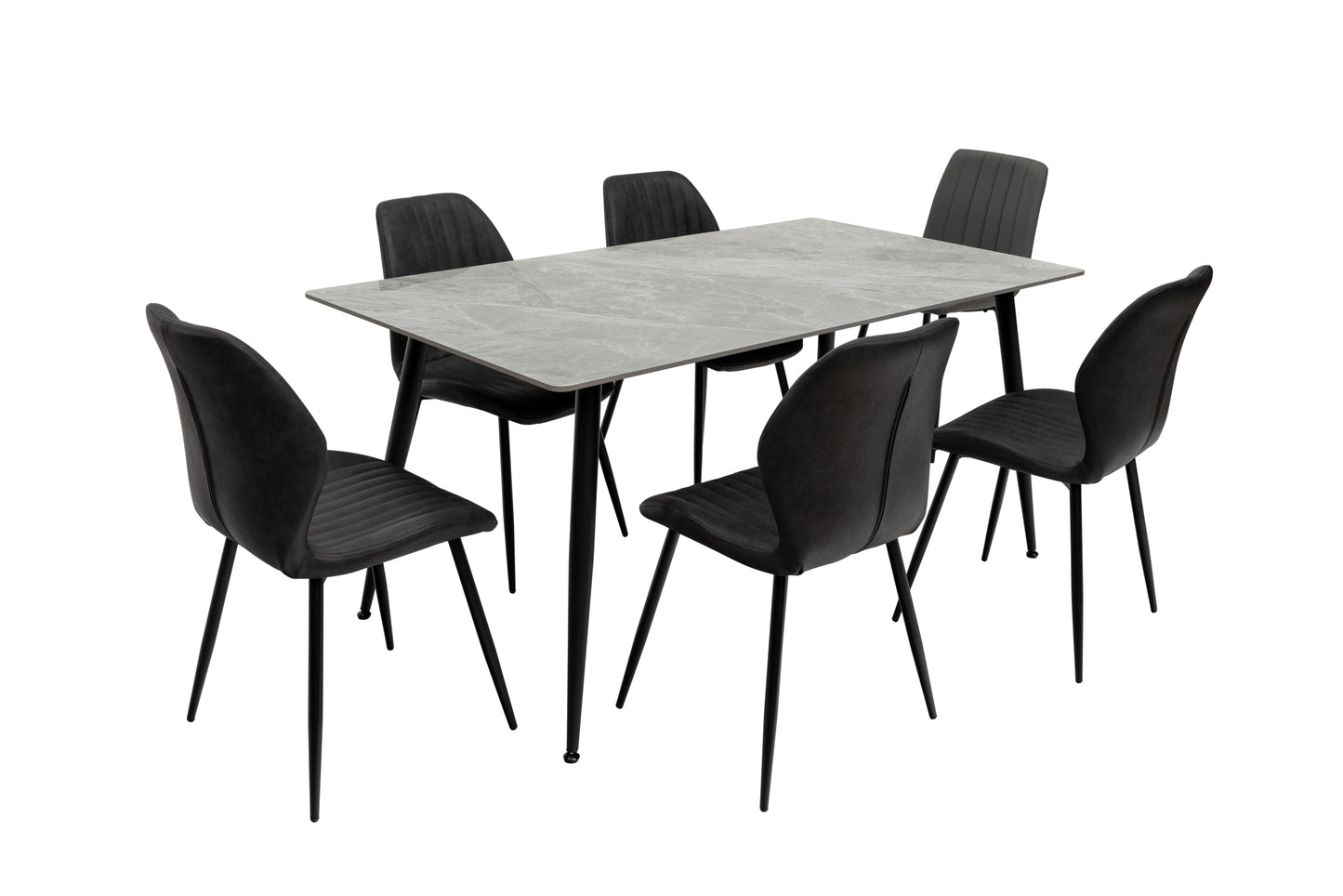 Norway 1.6m Italian Grey Sintered Stone Dining Table