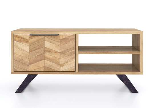 Agra Mango Parquet Herringbone Coffee / TV Table
