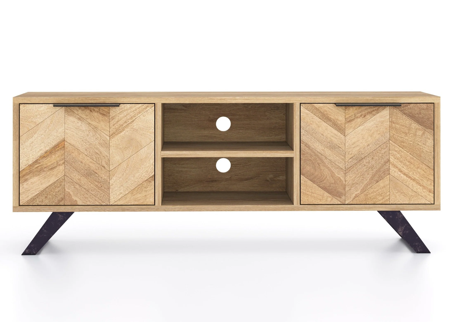 Agra Mango Parquet Herringbone Large TV Cabinet