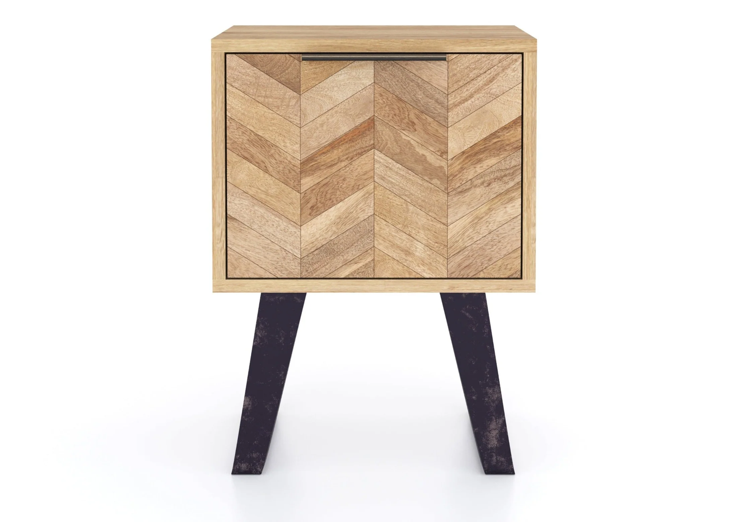 Agra Mango Parquet Herringbone Side Table