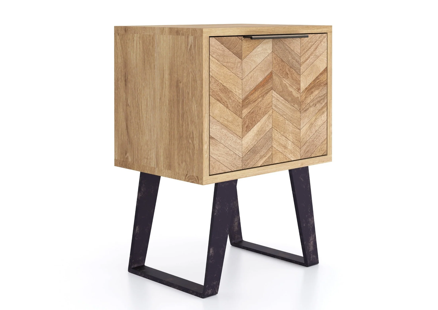 Agra Mango Parquet Herringbone Side Table