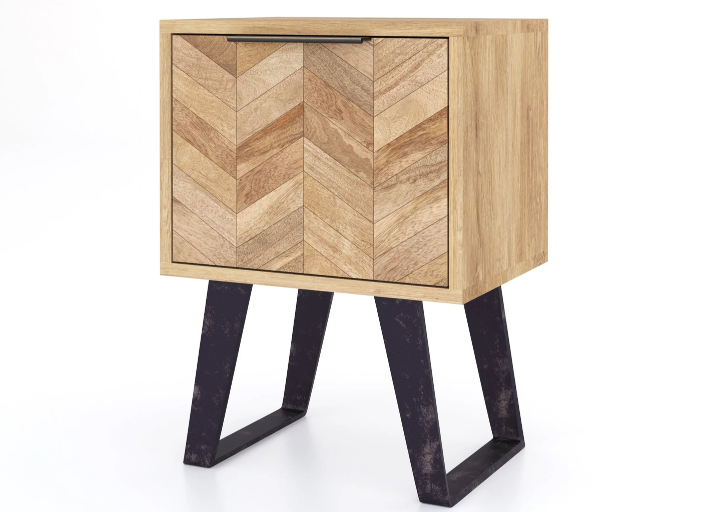 Agra Mango Parquet Herringbone Side Table
