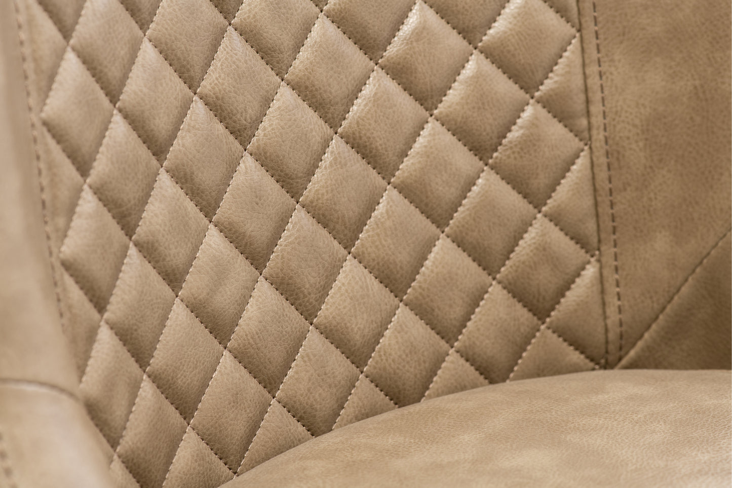 Savoy Taupe PU/Brushed Brass Leg Dining Chair
