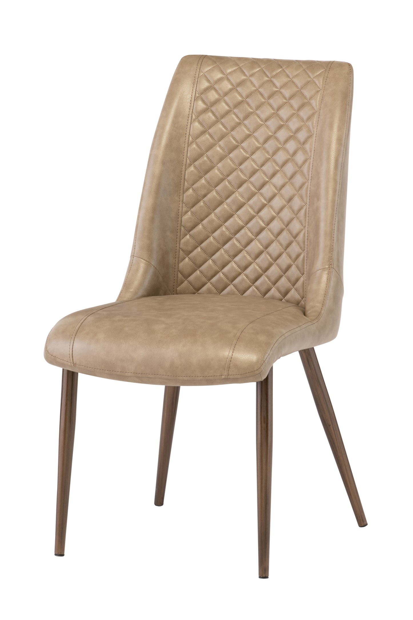Savoy Taupe PU/Brushed Brass Leg Dining Chair
