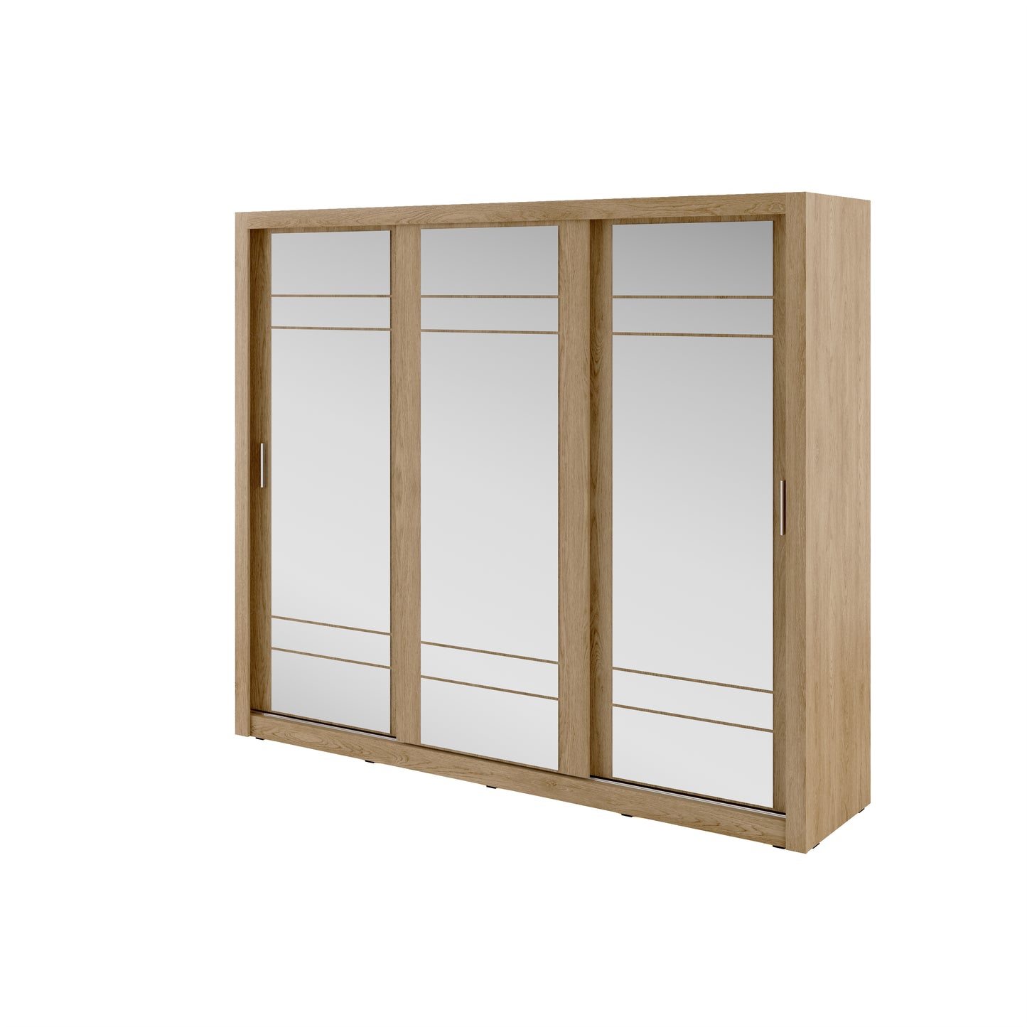 Boston Oak Sliding Door Wardrobe 250cm