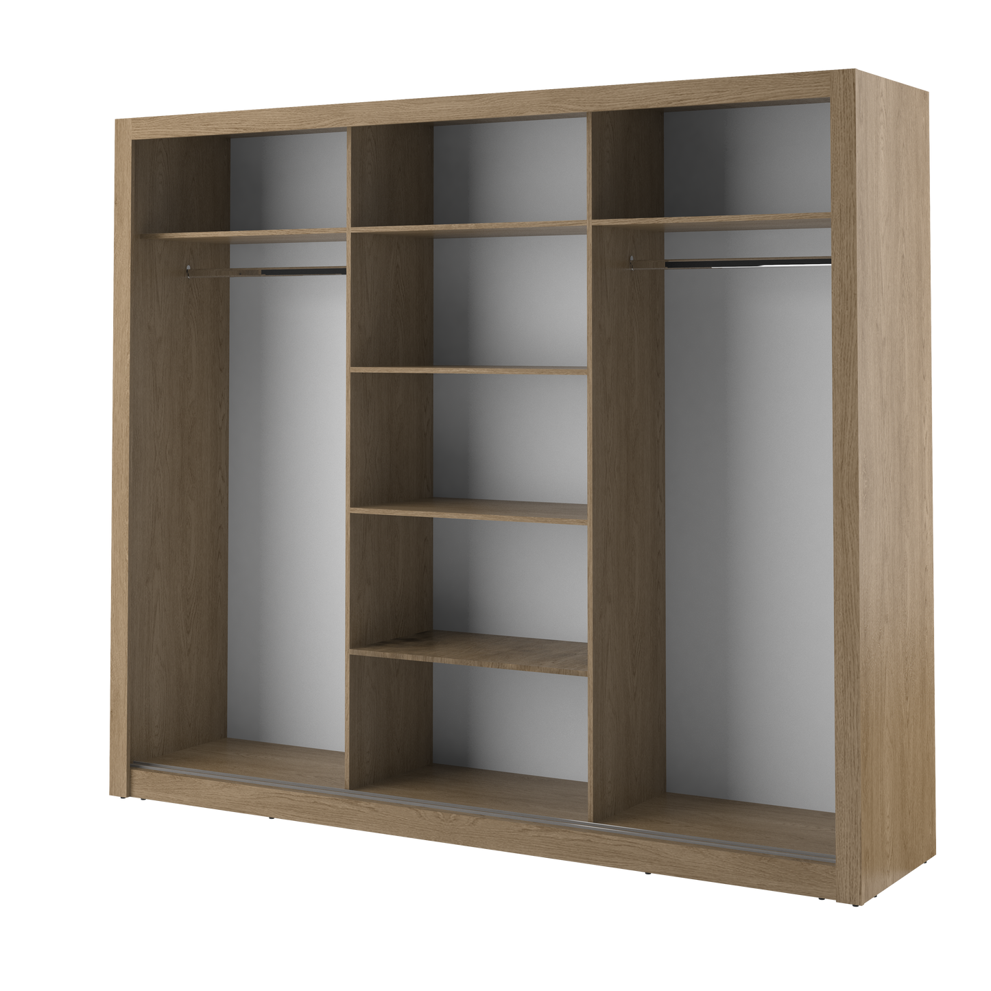 Boston Oak Sliding Door Wardrobe 250cm