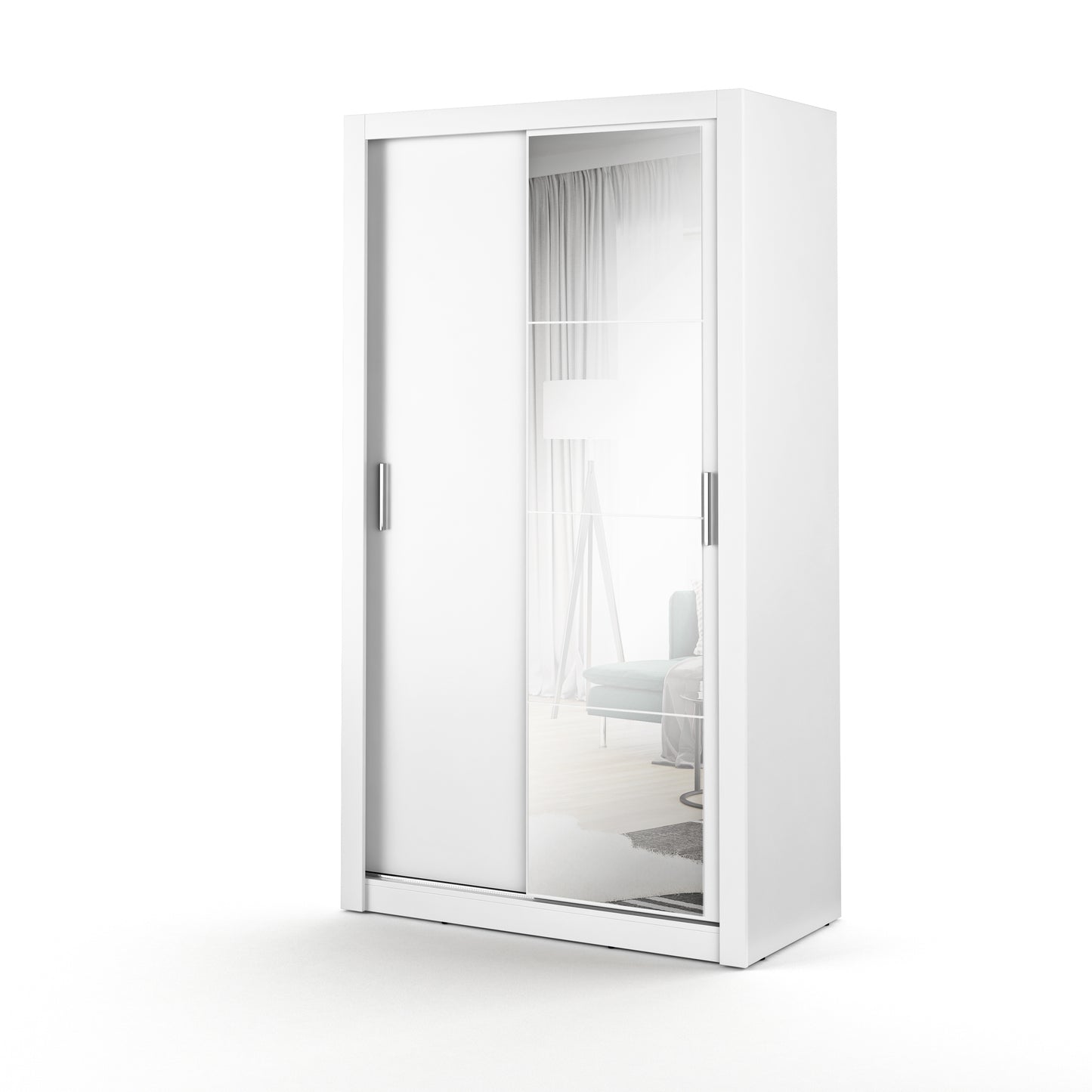 Denmark Sliding Door Wardrobe 120cm 3 Colours