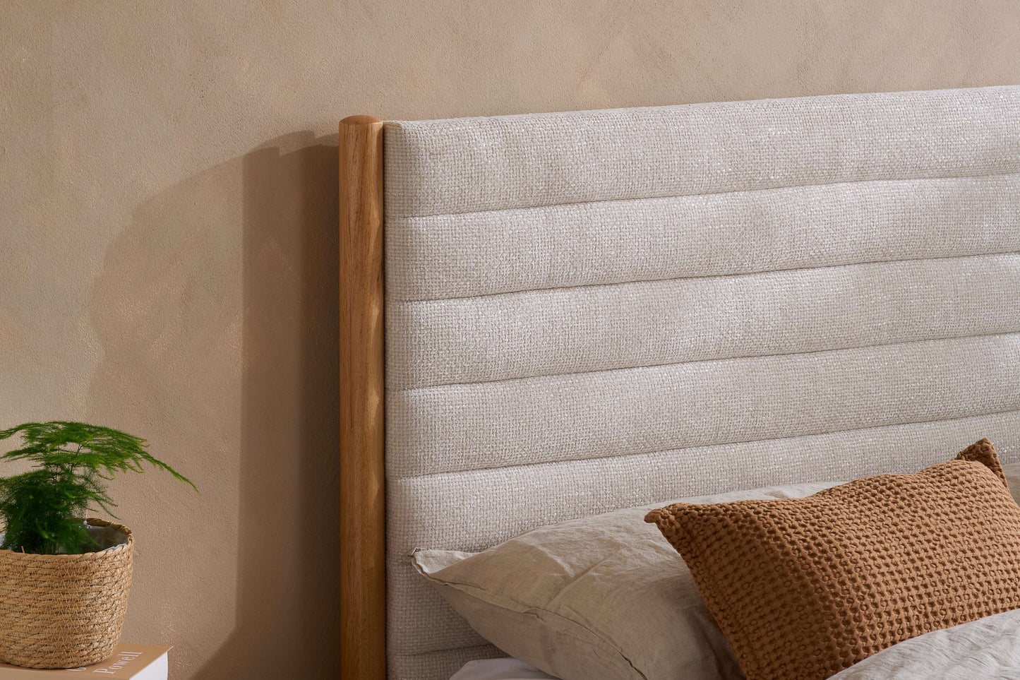 Arabella Stone Grey Fabric Bed with Storage Drawers