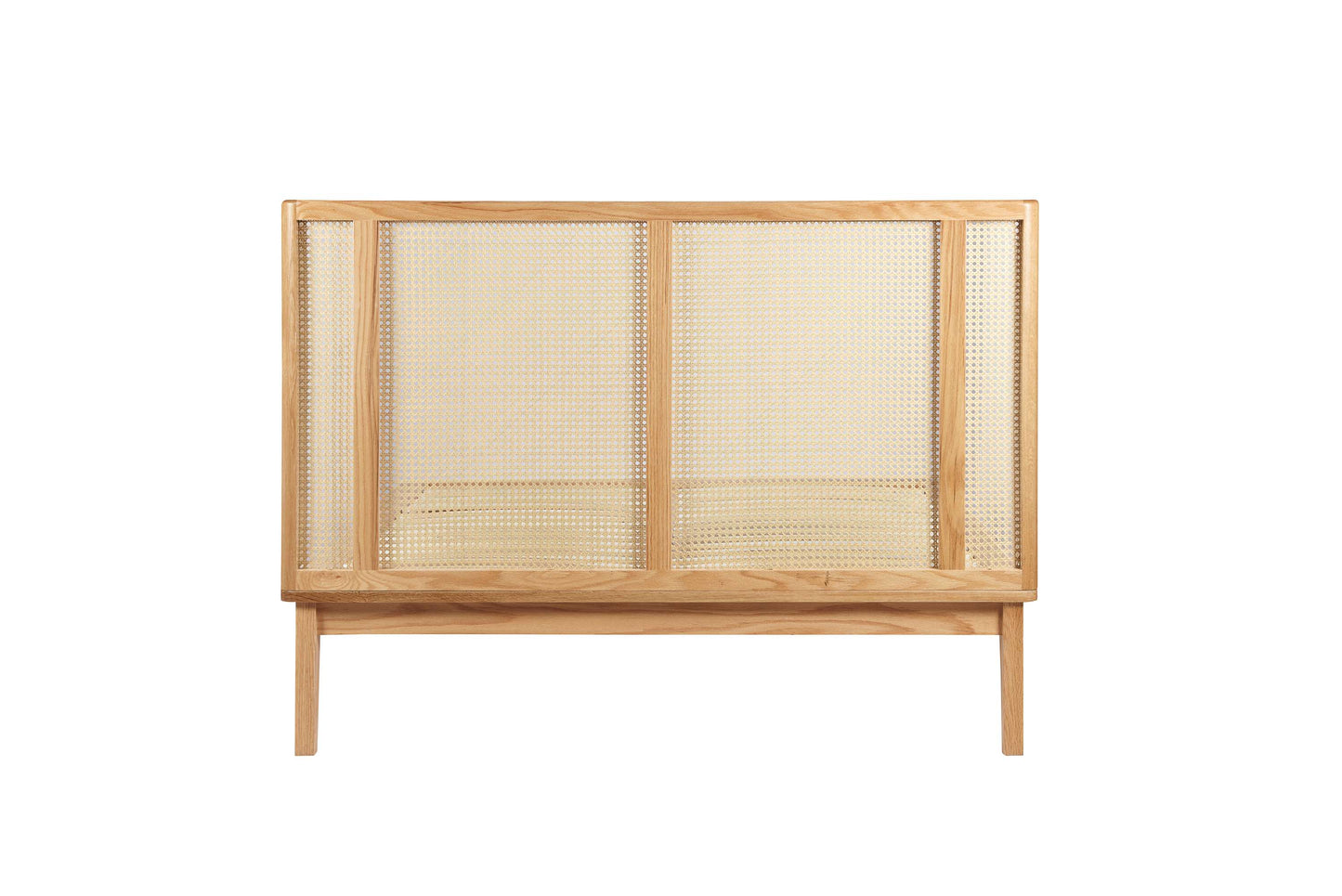 Astrid Rattan Headboard Wooden Bed