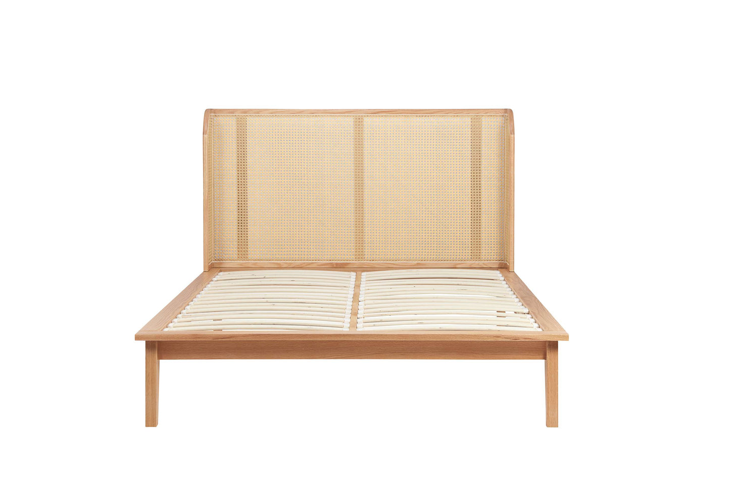 Astrid Rattan Headboard Wooden Bed