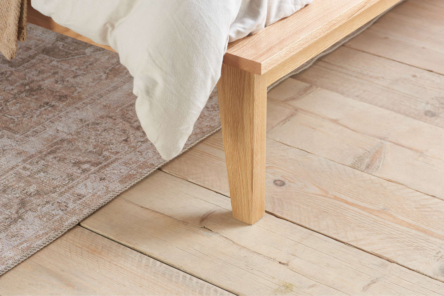 Astrid Rattan Headboard Wooden Bed