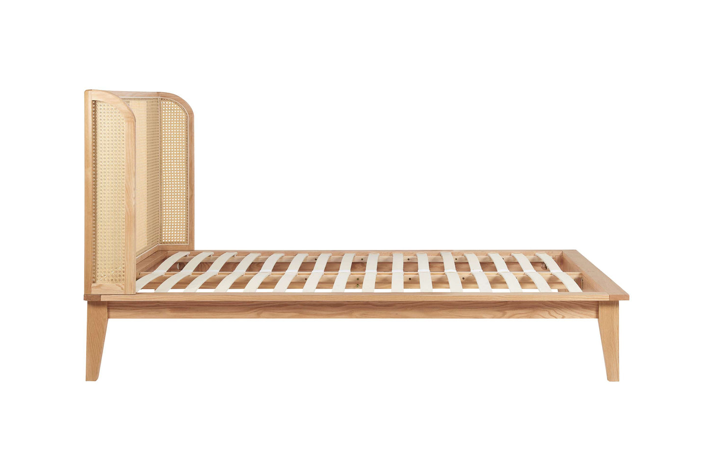 Astrid Rattan Headboard Wooden Bed