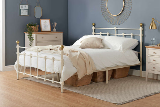 Atlas Cream Metal Beds