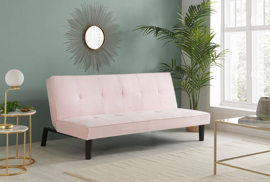 Aurora Pink Fabric Sofa Bed