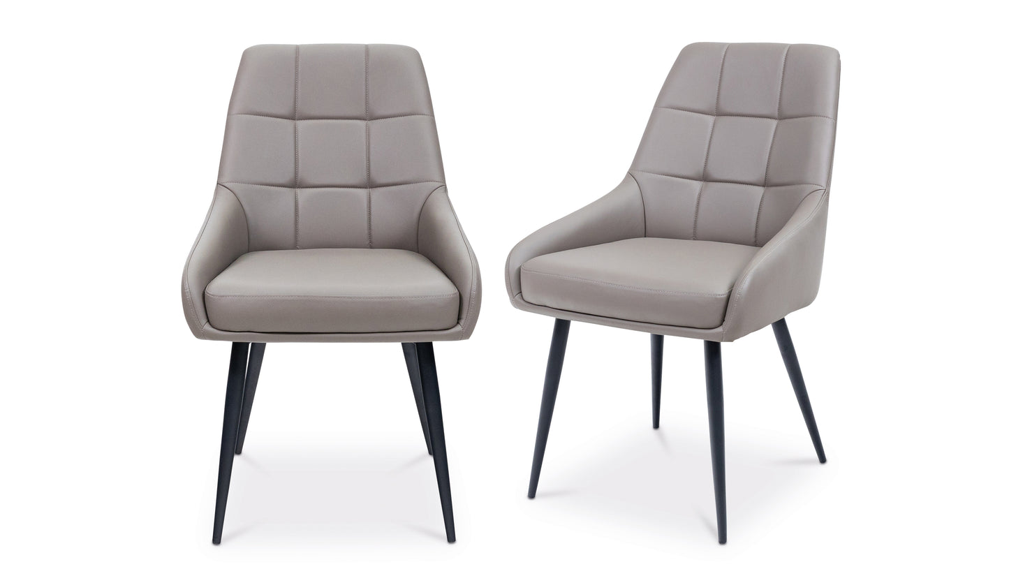 Elmstead 1.8m Medium Elm Veneer Table Set + 6x Naples Taupe Faux Leather Dining Chairs & Bench