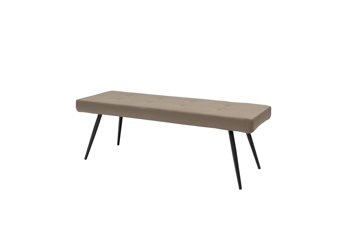 Elmstead 1.8m Medium Elm Veneer Table Set + 6x Naples Taupe Faux Leather Dining Chairs & Bench