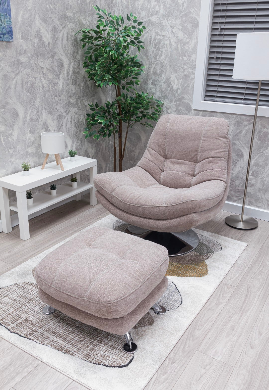 Axis Nature Swivel Chairs Champagne Fabric
