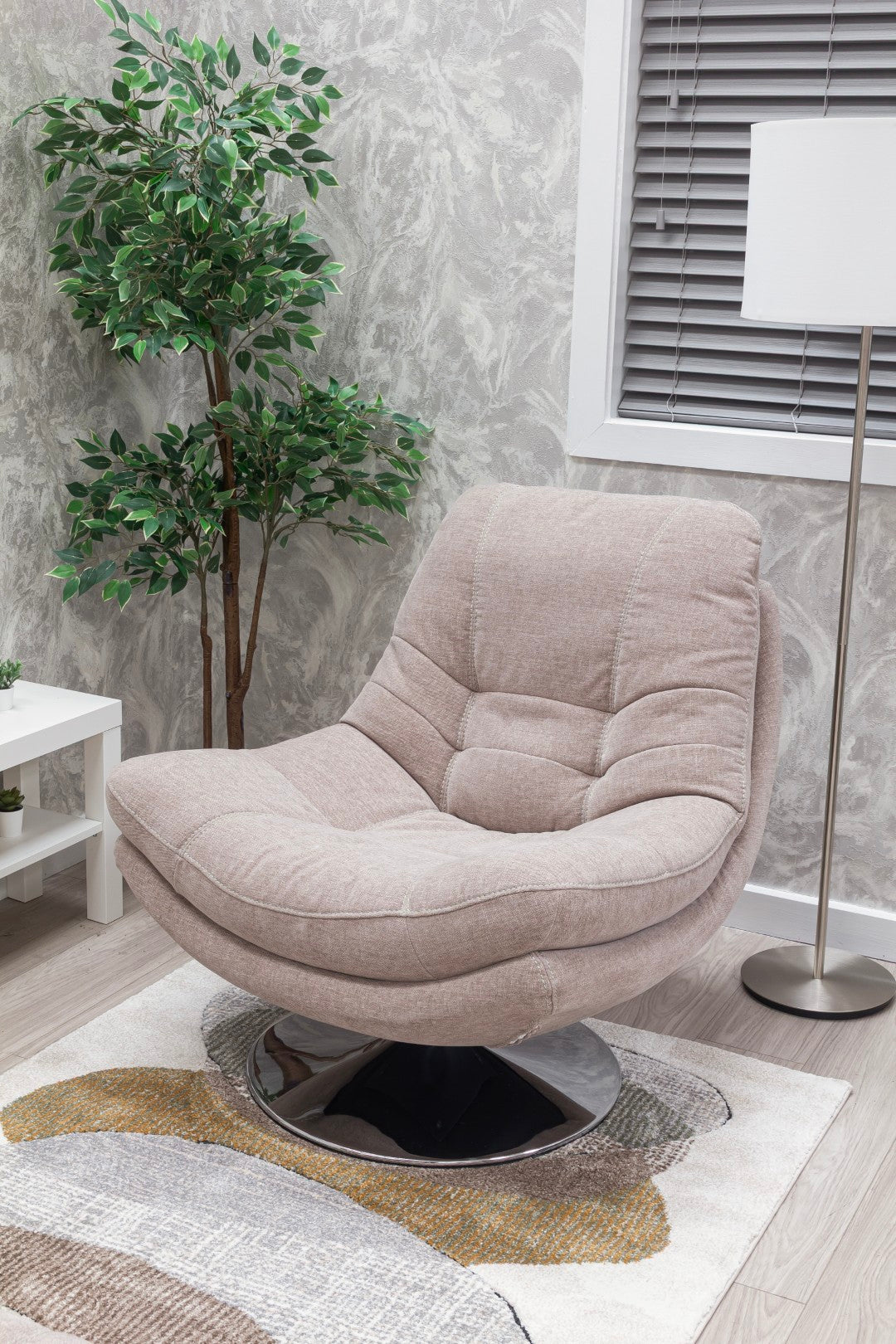Axis Nature Swivel Chairs Champagne Fabric