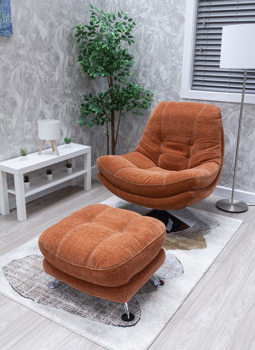 Axis Nature Swivel Chairs Copper Fabric
