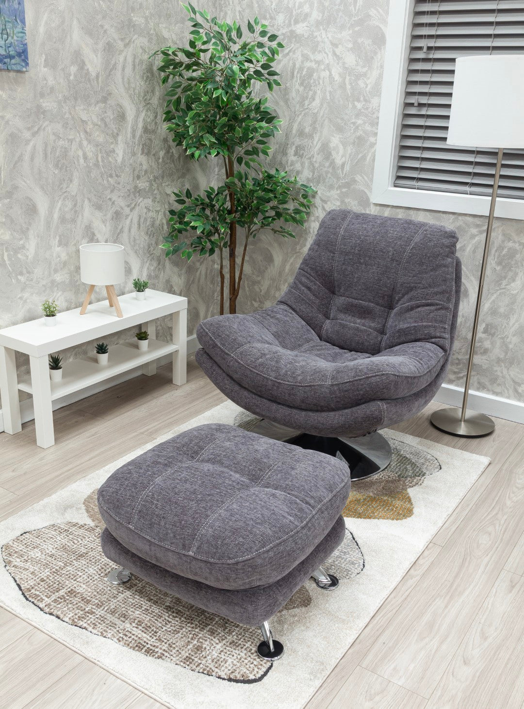 Axis Nature Swivel Chairs Dark Grey Fabric