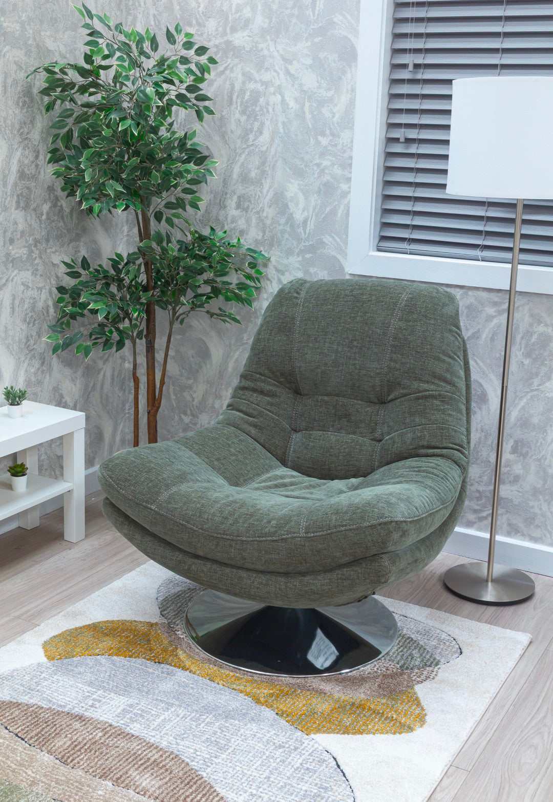 Axis Nature Swivel Chairs Sage Green Fabric