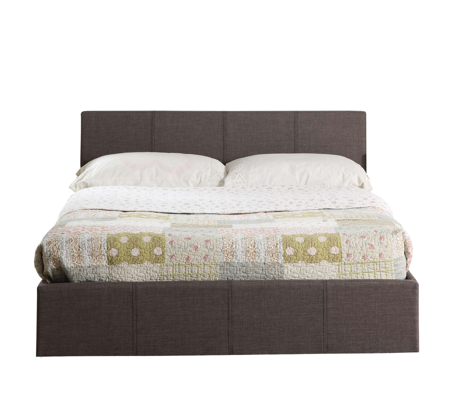 Berlin Grey Fabric Ottoman Storage Bed