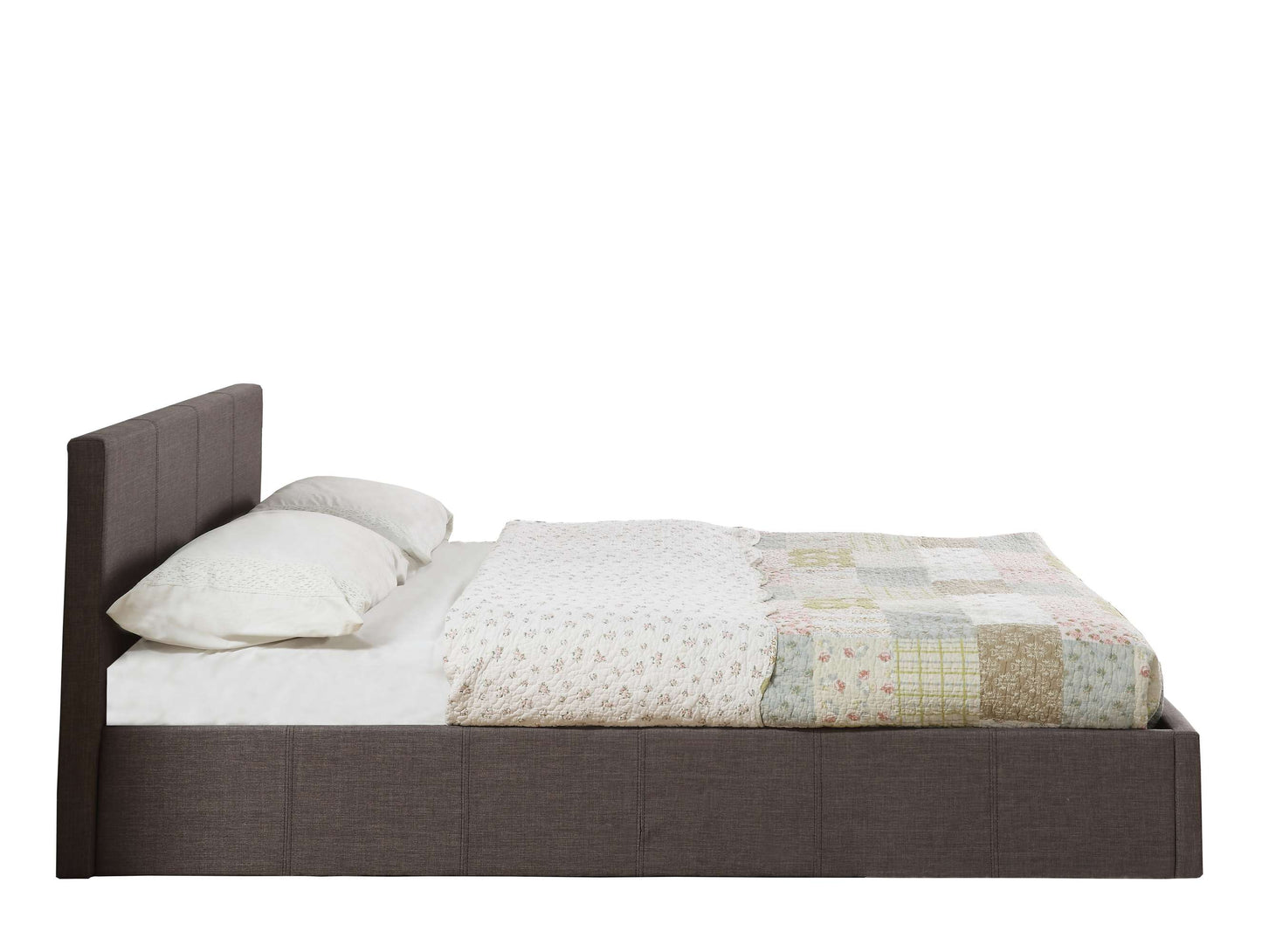 Berlin Grey Fabric Ottoman Storage Bed