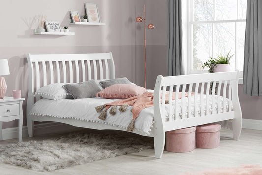 Belford White Wooden Bed