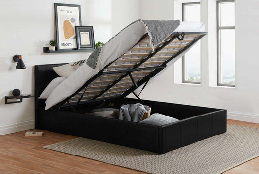 Berlin Black Ottoman Storage Bed