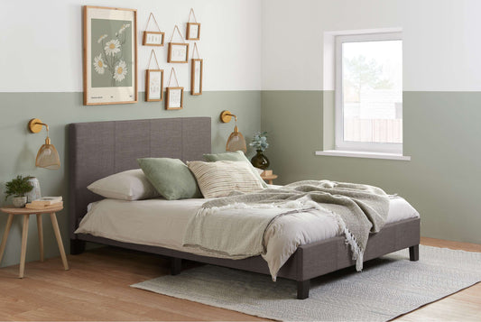 Berlin Grey Fabric Bed