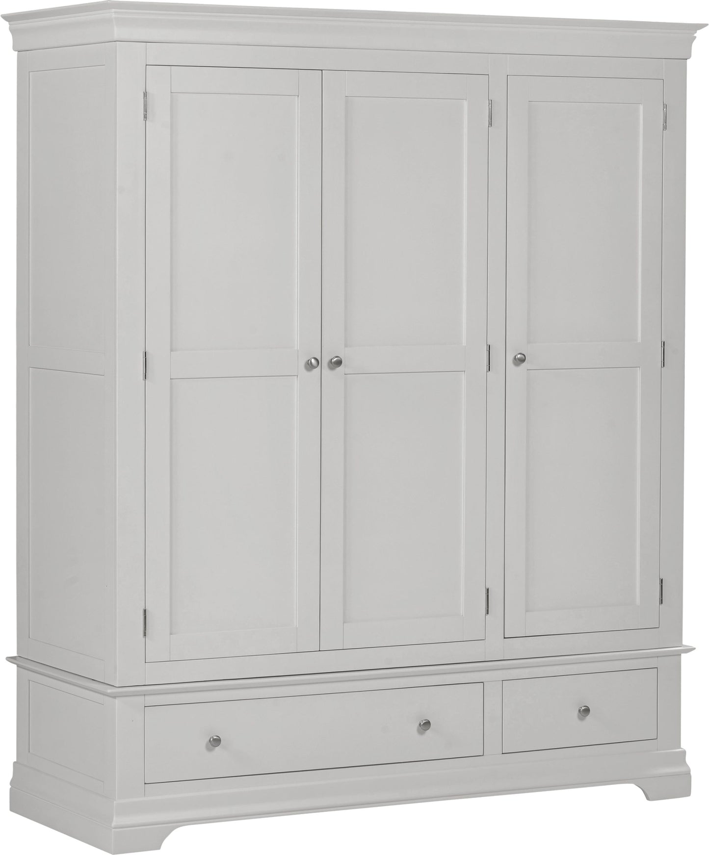 Bordeaux 3 Door Wardrobe Pebble Grey