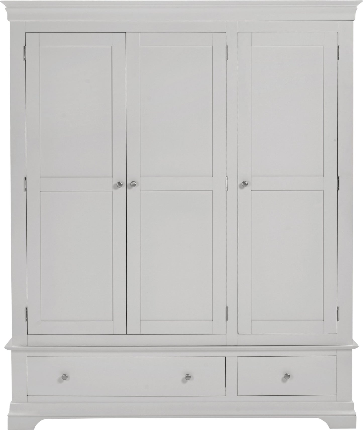 Bordeaux 3 Door Wardrobe Pebble Grey