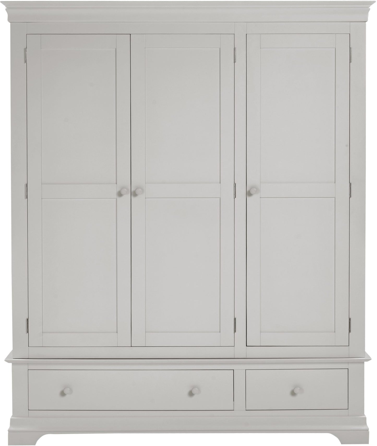 Bordeaux 3 Door Wardrobe Pebble Grey