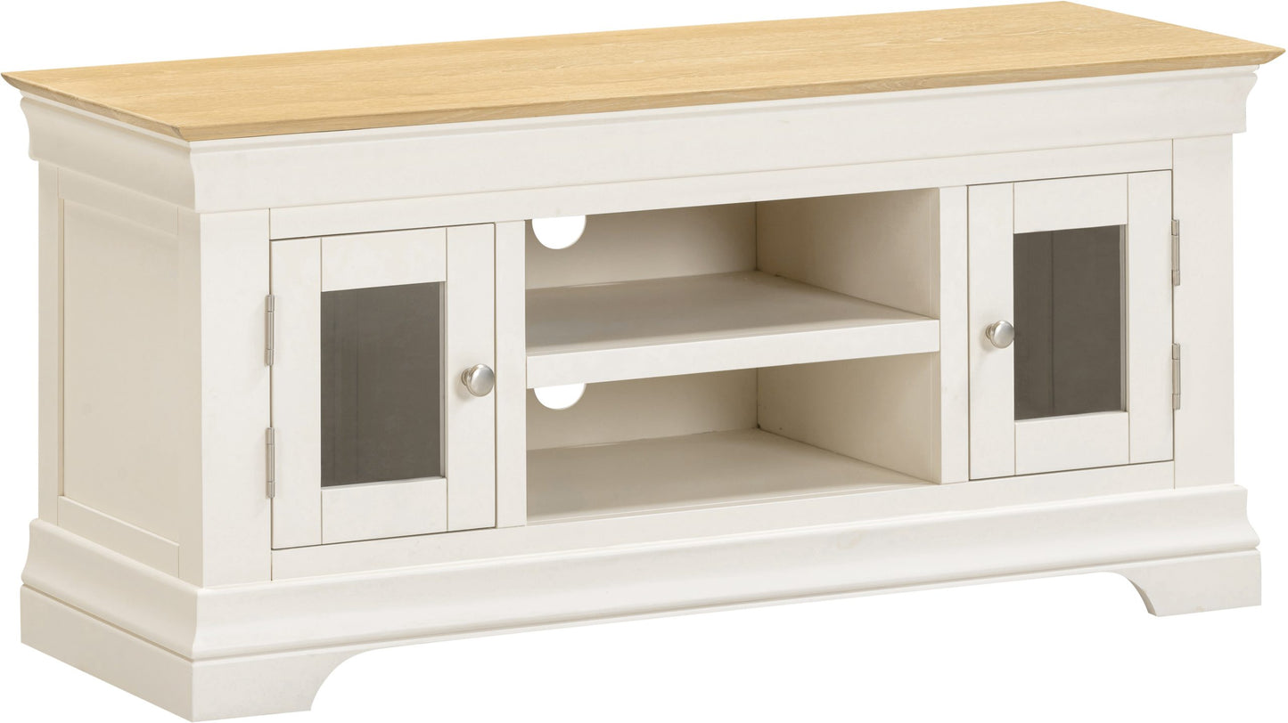 Bordeaux Small TV Stand Ivory/Oak