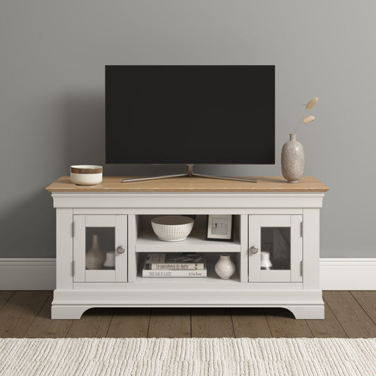 Bordeaux Small TV Stand Ivory/Oak