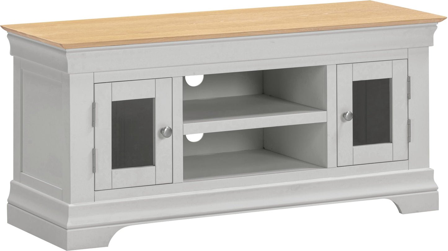 Bordeaux Small TV Stand Pebble Grey/Oak