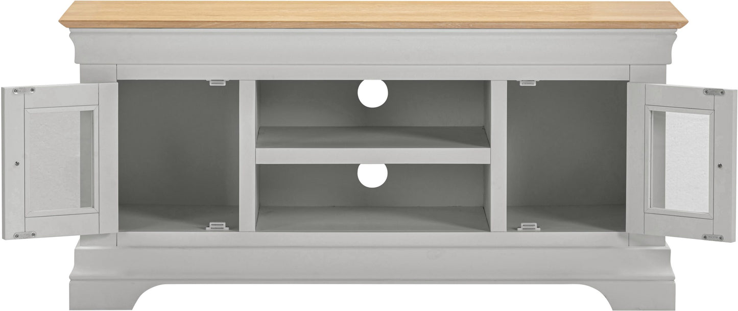 Bordeaux Small TV Stand Pebble Grey/Oak