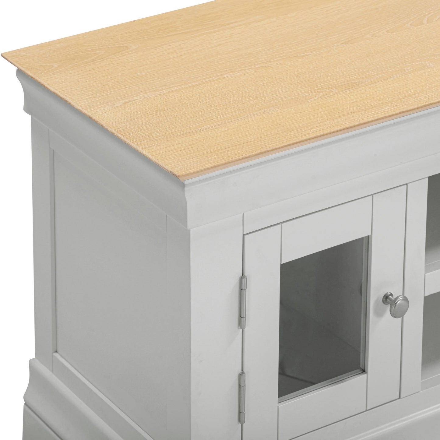 Bordeaux Small TV Stand Pebble Grey/Oak