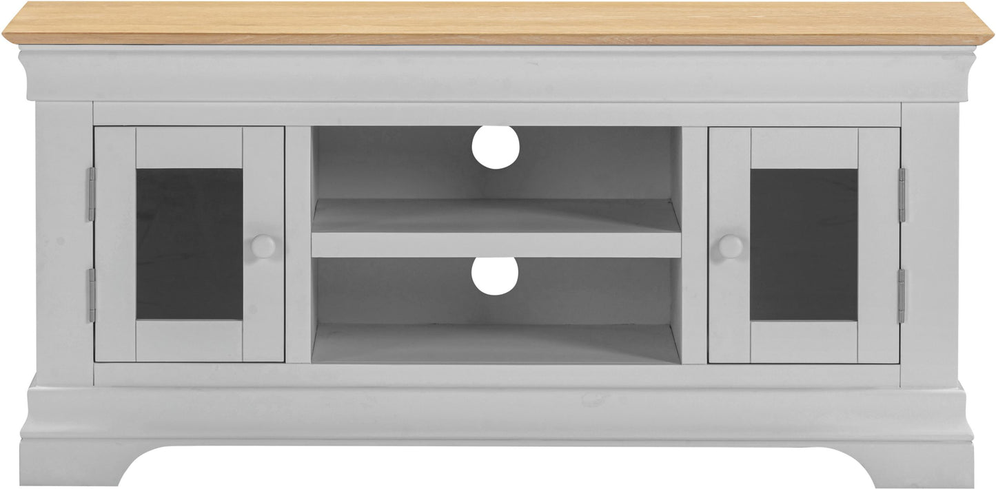 Bordeaux Small TV Stand Pebble Grey/Oak