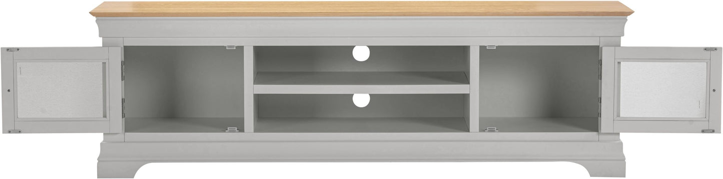 Bordeaux TV Stand Pebble Grey/Oak